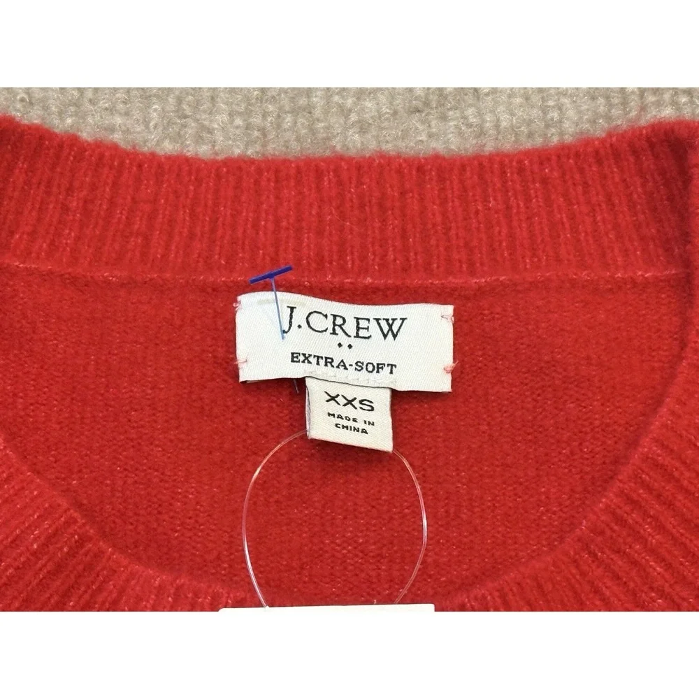 J.Crew NWT Extra Soft Wool Blend Red Sweater XXS